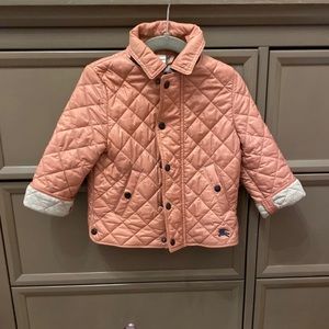 Authentic Burberry Pink Quilted Jacket 18M